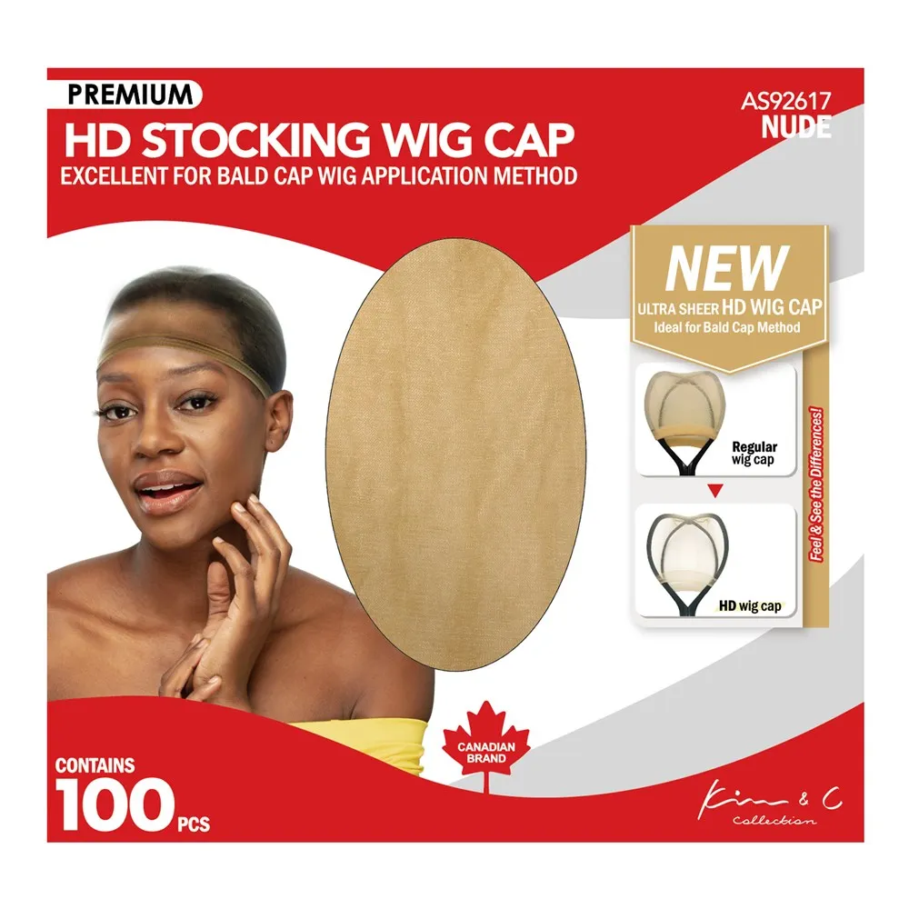 100 Premium HD Stocking Wig Caps #92617 Nude