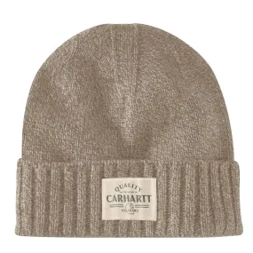 106337 - Carhartt Wool Knit Patch Beanie, Mocha / Heather Patina