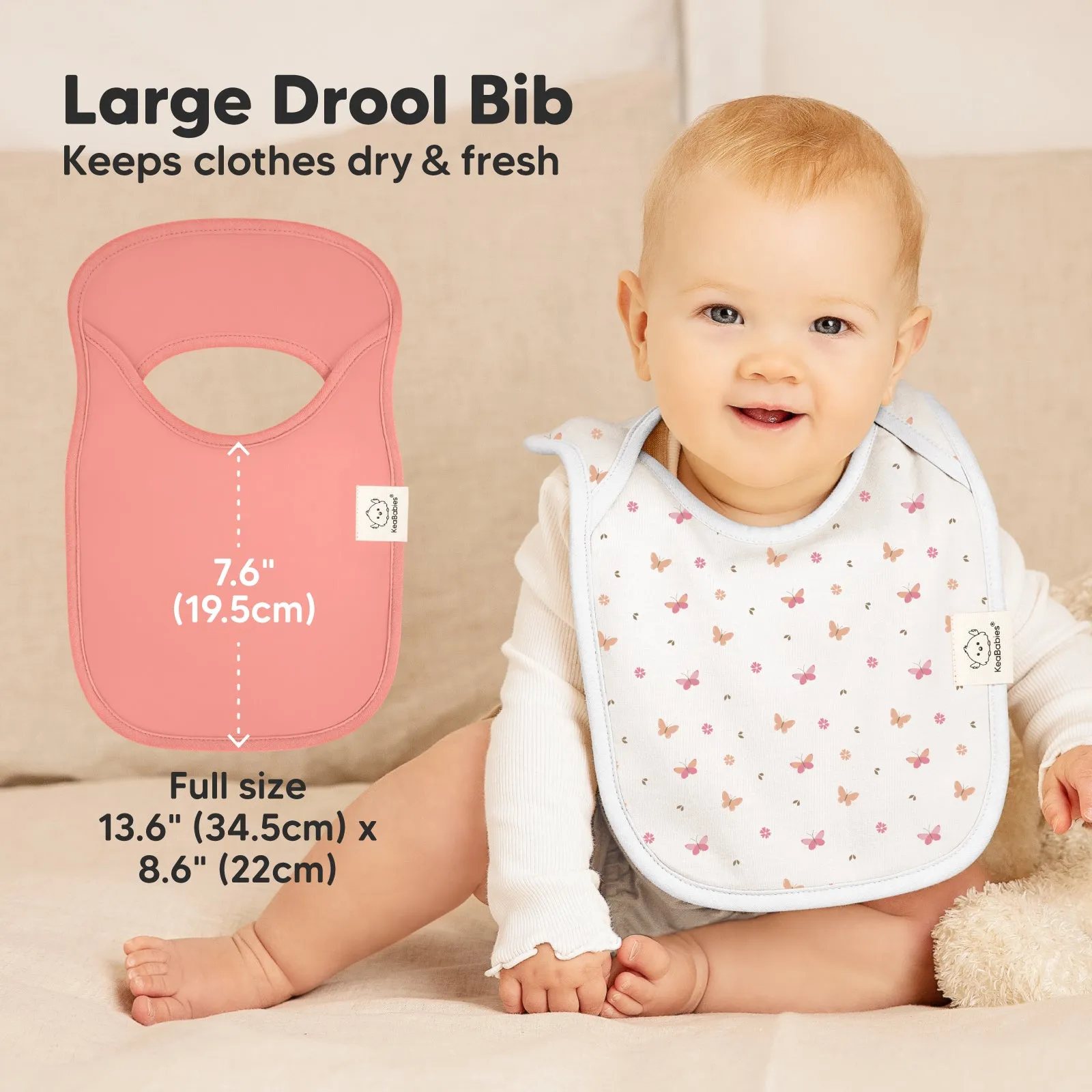 8-Pack Hallo Drool Bibs (Butterflies)