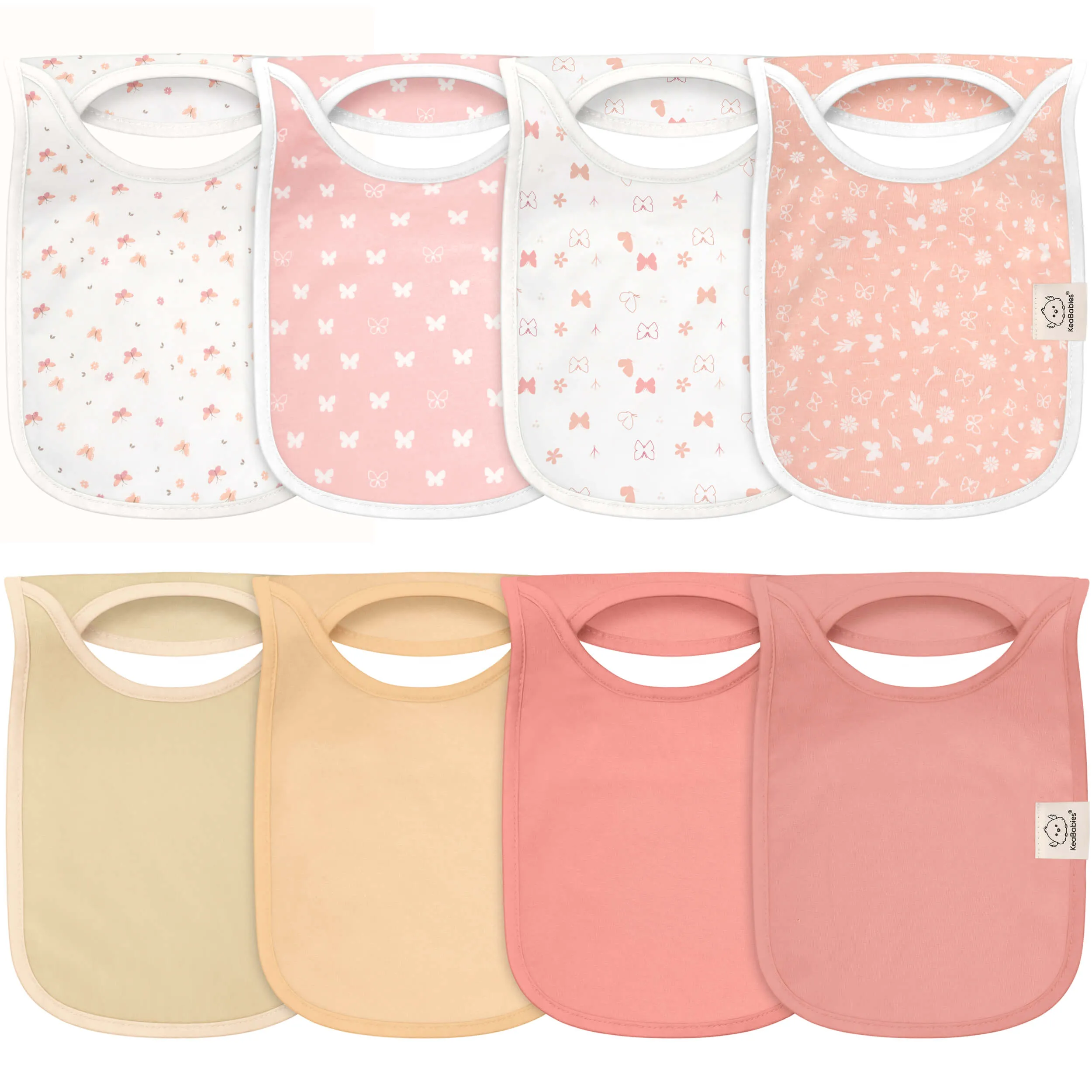 8-Pack Hallo Drool Bibs (Butterflies)