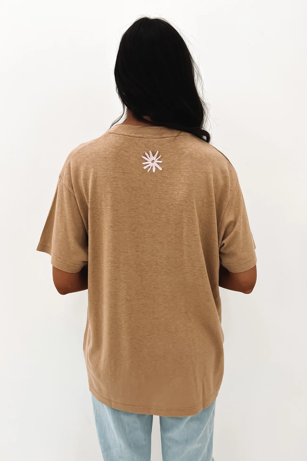 Adi Slay Hemp Oversized T-Shirt Tan