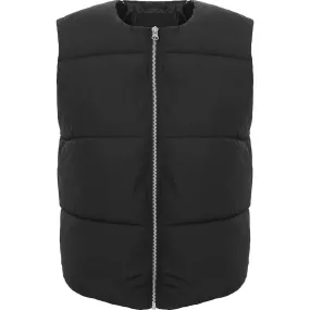 ADPT Men's Black Oversized Cropped Puffer Gilet