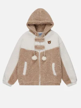 Aelfric Eden Fluffy Teddy Sherpa Hooded Coat