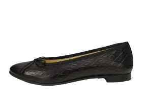 Andanines  Black Purple Embossed Ballet Flat 541-31