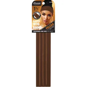 Annie Velcro Wig Band 4.5cm Silicone Grip Brown