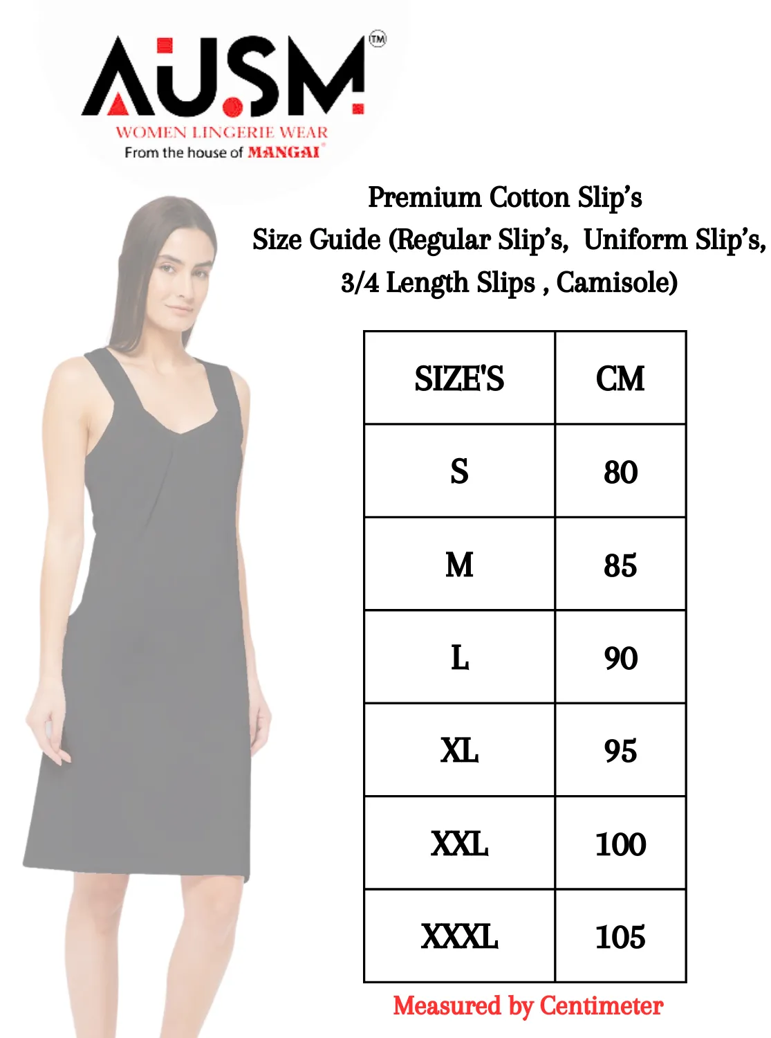 AUSM Premium Branded Cotton Camisole | Breathable Soft Cotton  | Superior Quality | Comfortable Cotton Camisole (CAM)