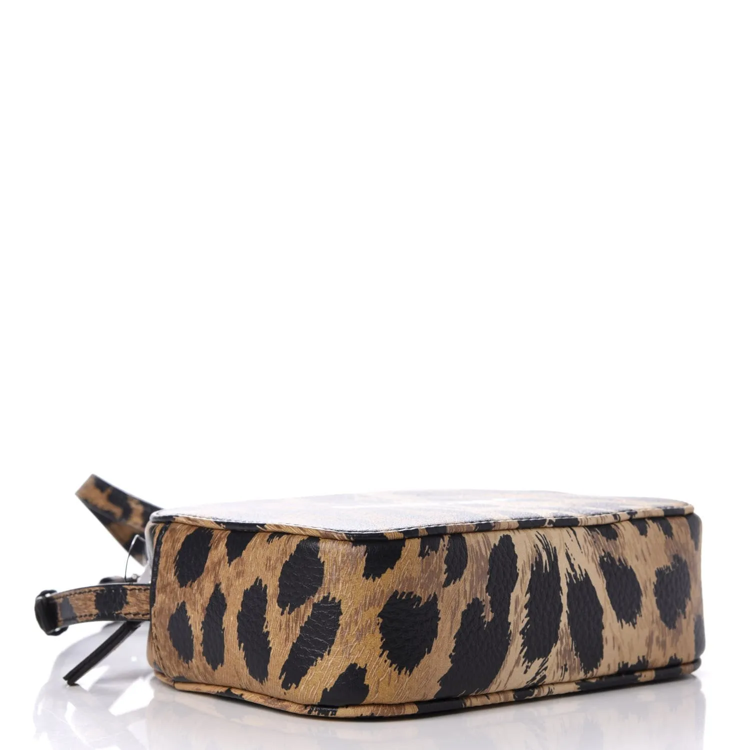 Balenciaga Calfskin Logo Printed Leopard XS Everyday Camera Bag