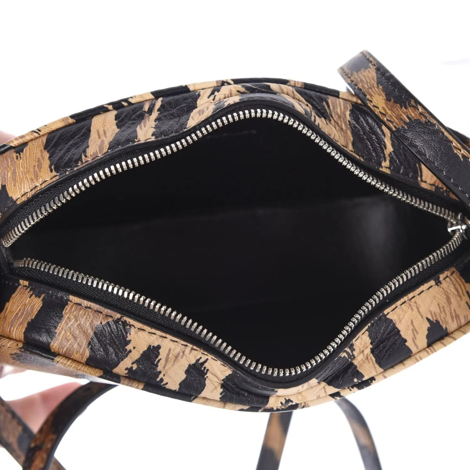 Balenciaga Calfskin Logo Printed Leopard XS Everyday Camera Bag