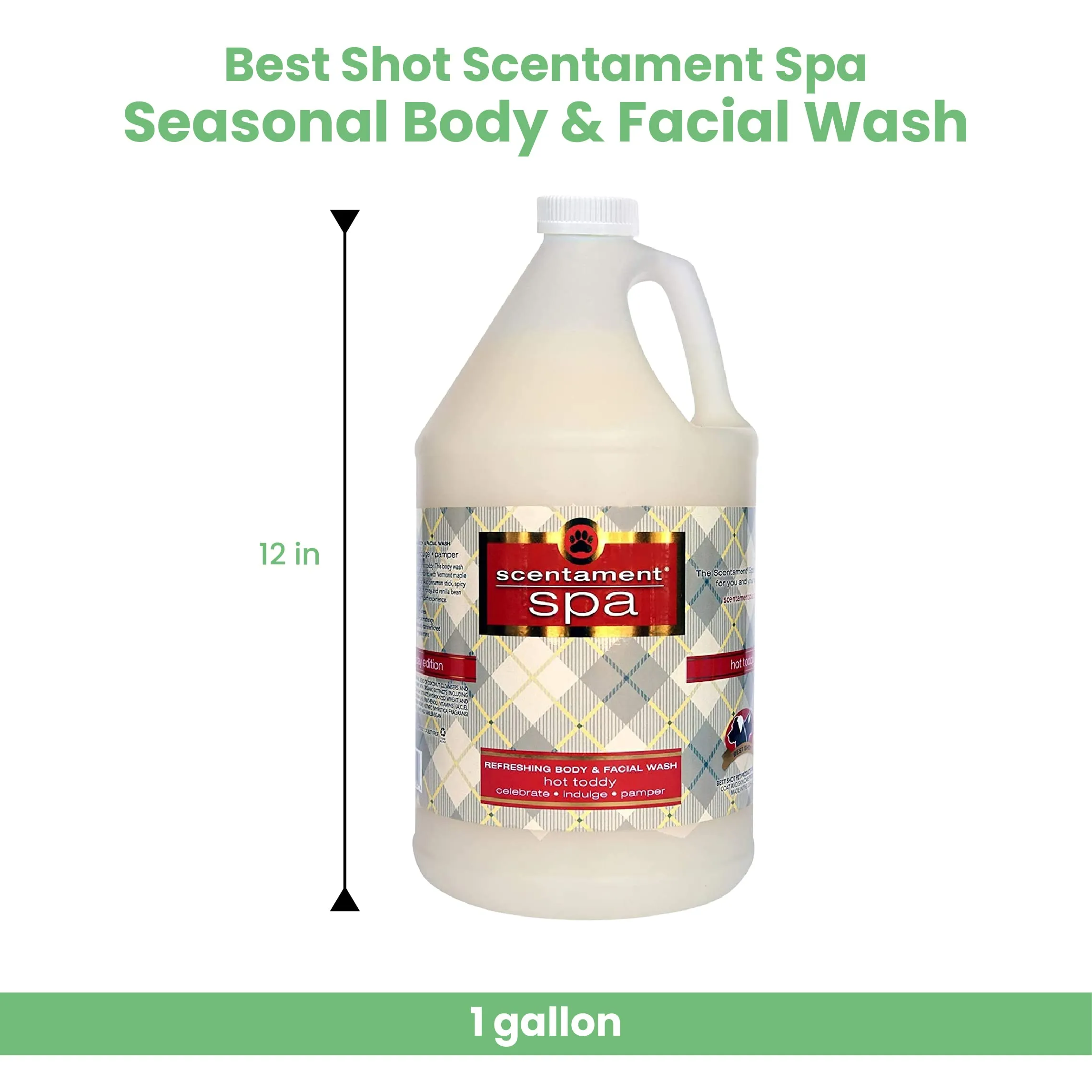 Best Shot Scentament Spa Seasonal Facial & Body Wash, Hot Toddy, 1 Gallon