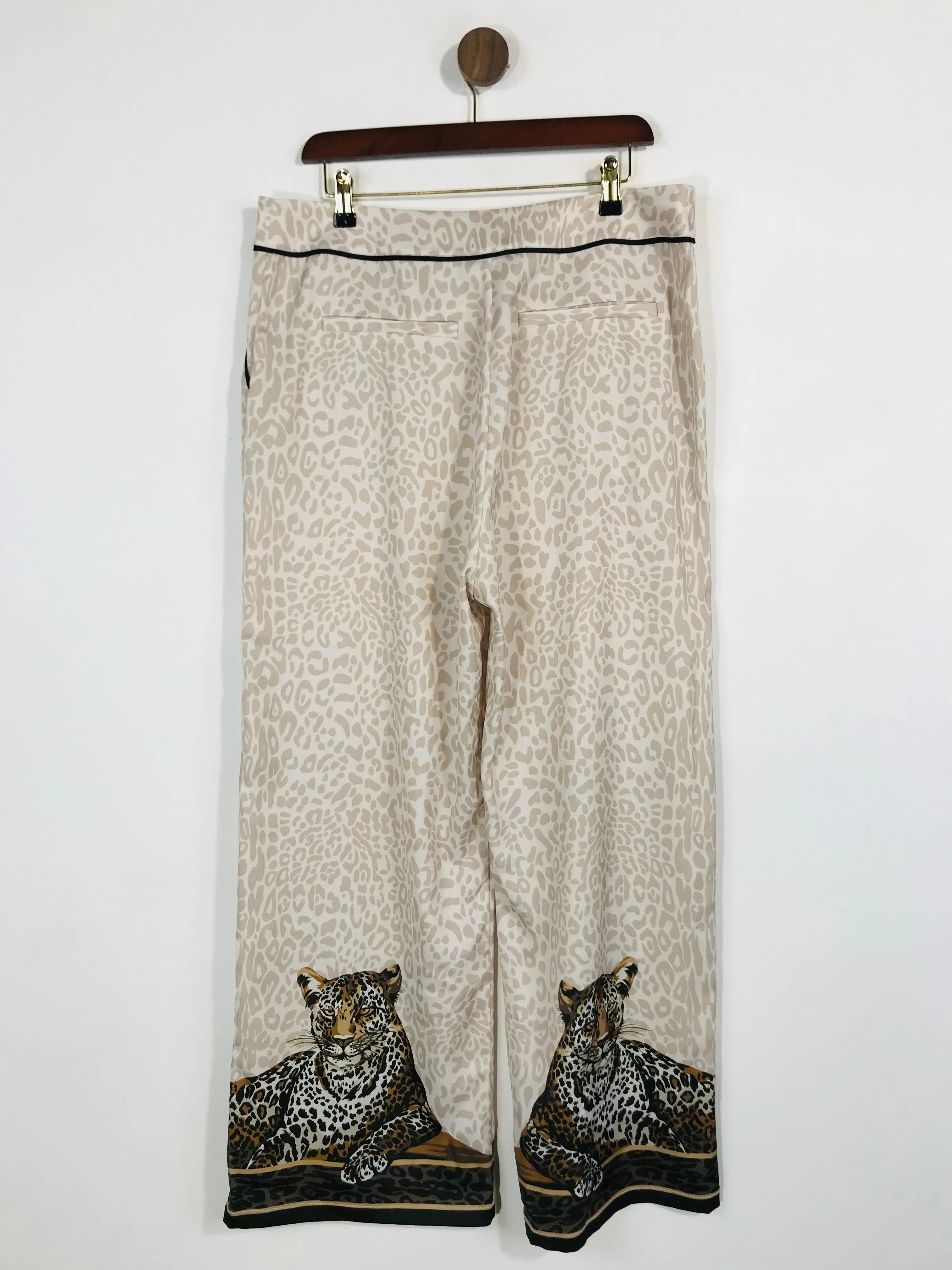 Biba Women's Leopard Print Culottes Trousers | UK16 | Beige