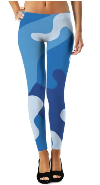 Blue Camo Legging