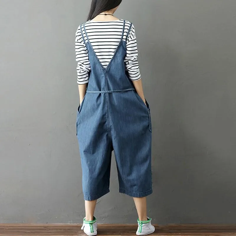 Blue Denim Loose 90s Overall