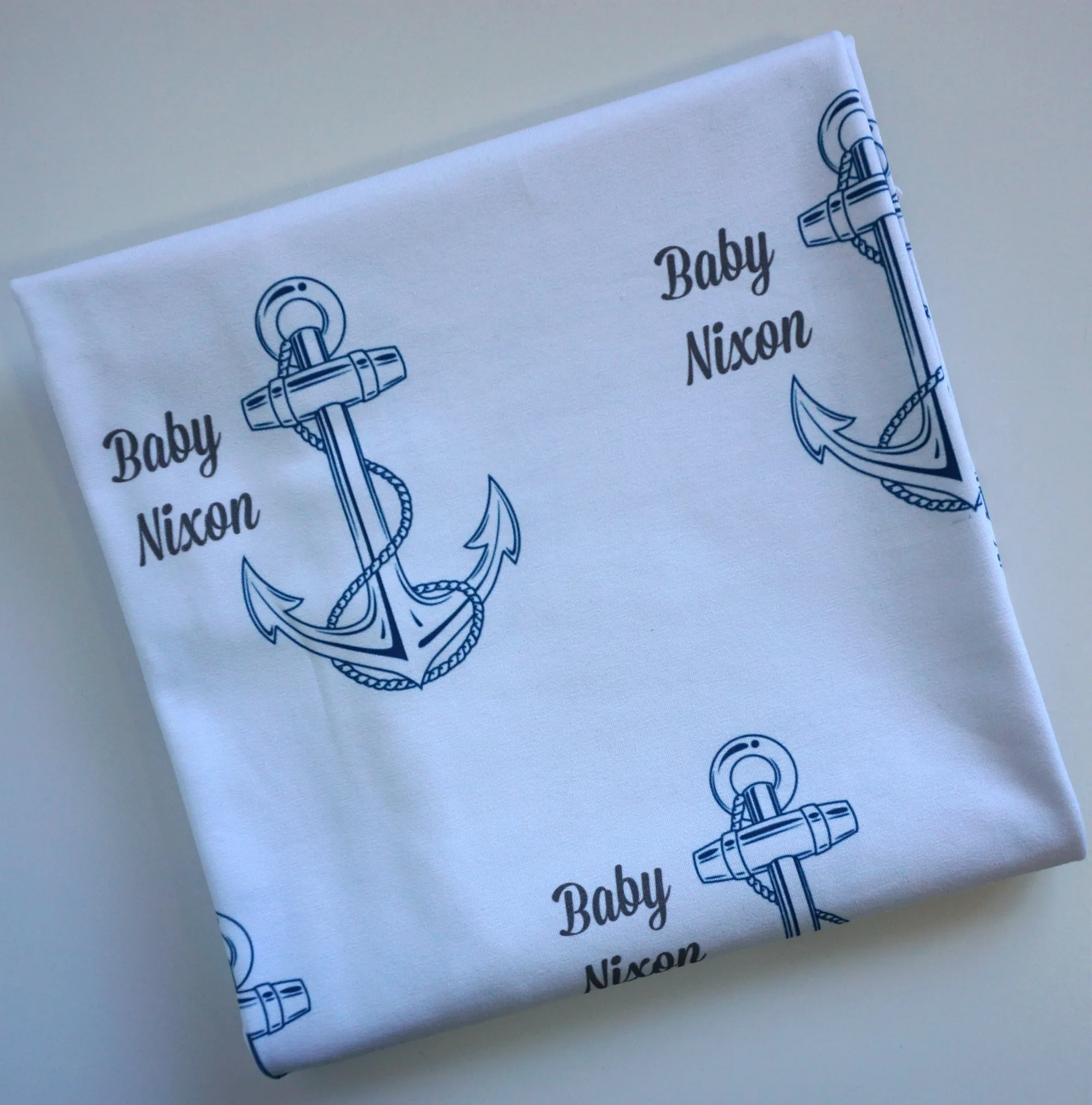 Blue Nautical Birth Announcement Set