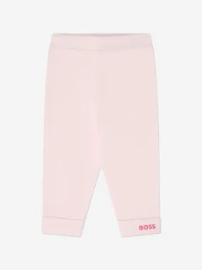 BOSS Baby Girls Logo Leggings in Pink