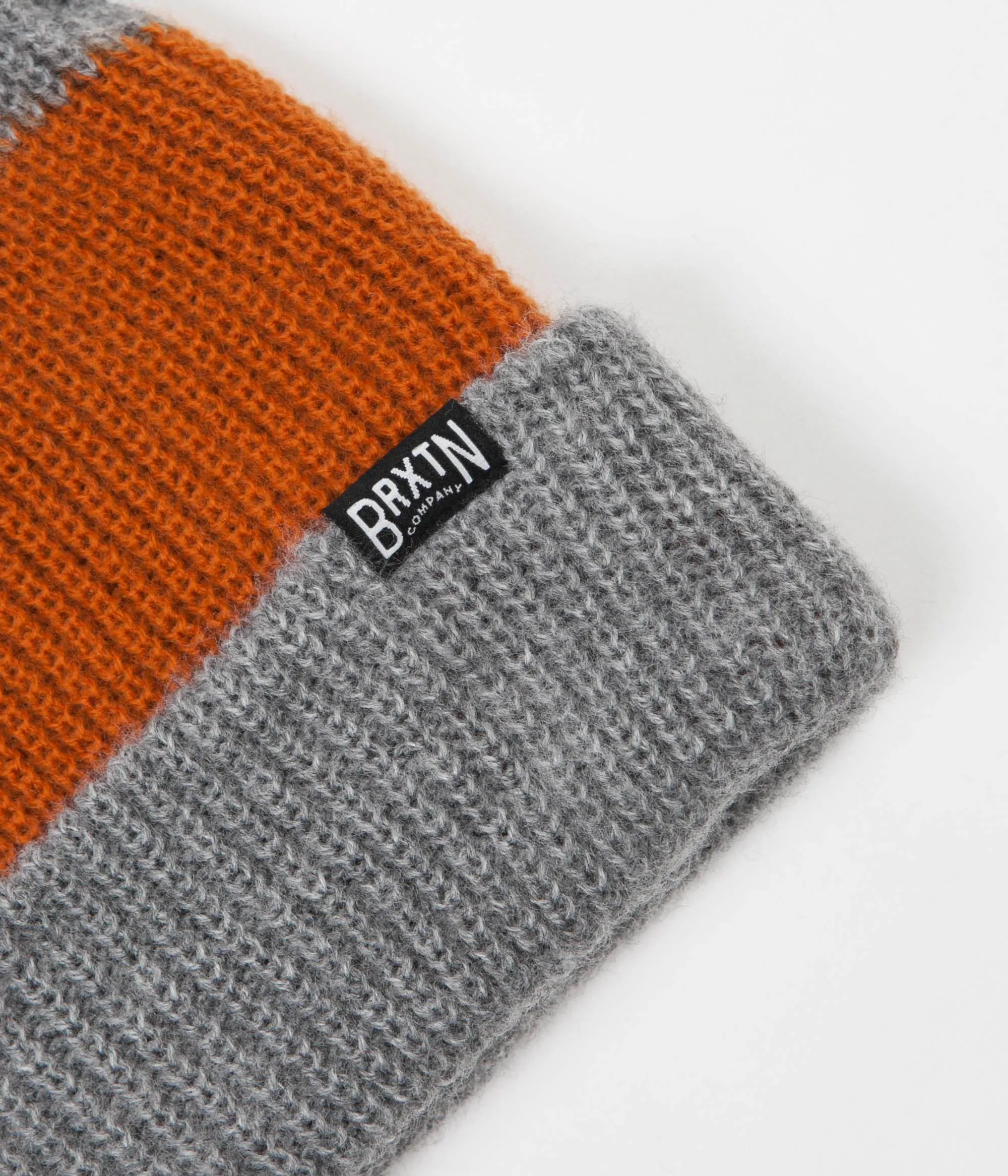 Brixton Langley Stripe Beanie - Light Heather Grey