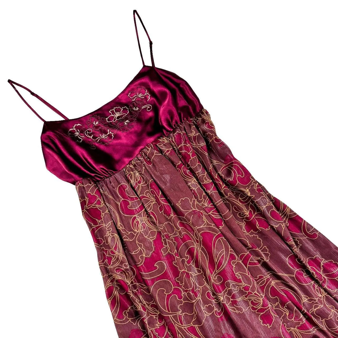 Burgundy Babydoll Maxi Slip (L)