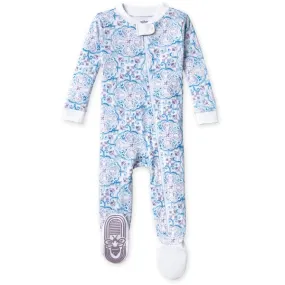 Burt's Bees Organic Baby One-Piece Sleeper Boho Tiles