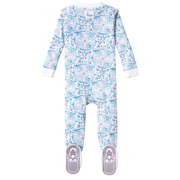 Burt's Bees Organic Baby One-Piece Sleeper Boho Tiles