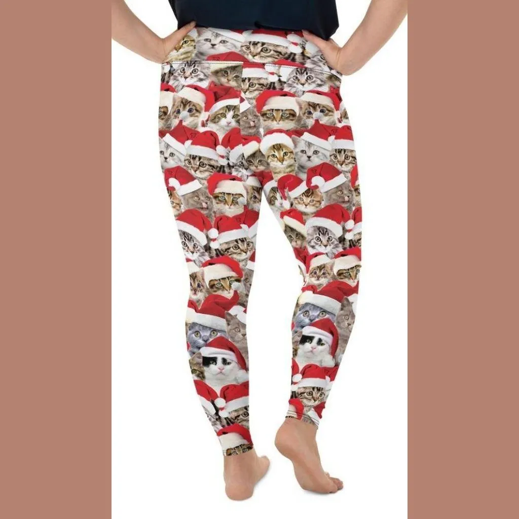 Christmas Cat Plus Size Leggings