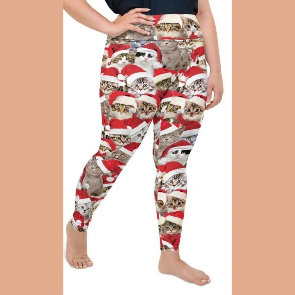 Christmas Cat Plus Size Leggings