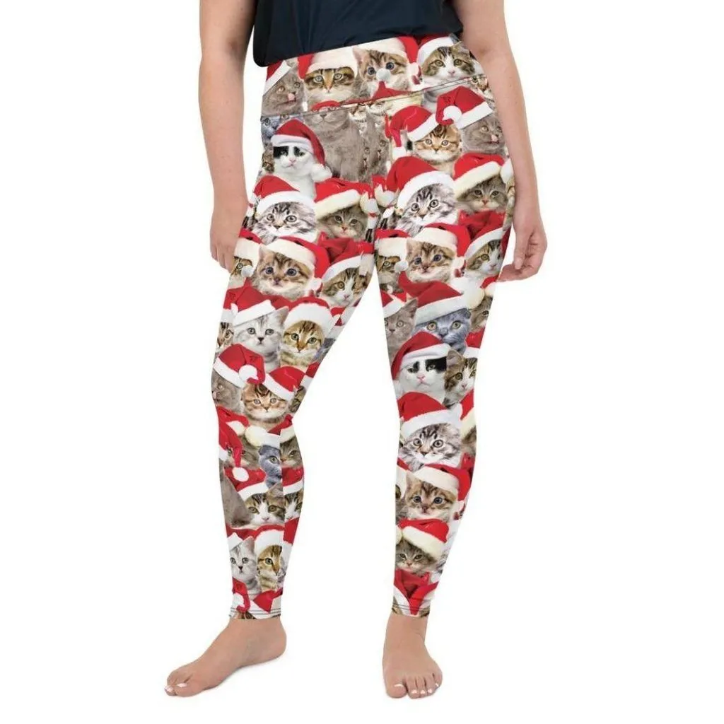 Christmas Cat Plus Size Leggings