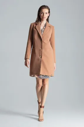 Classic coat with collar, 3-button closure Figl