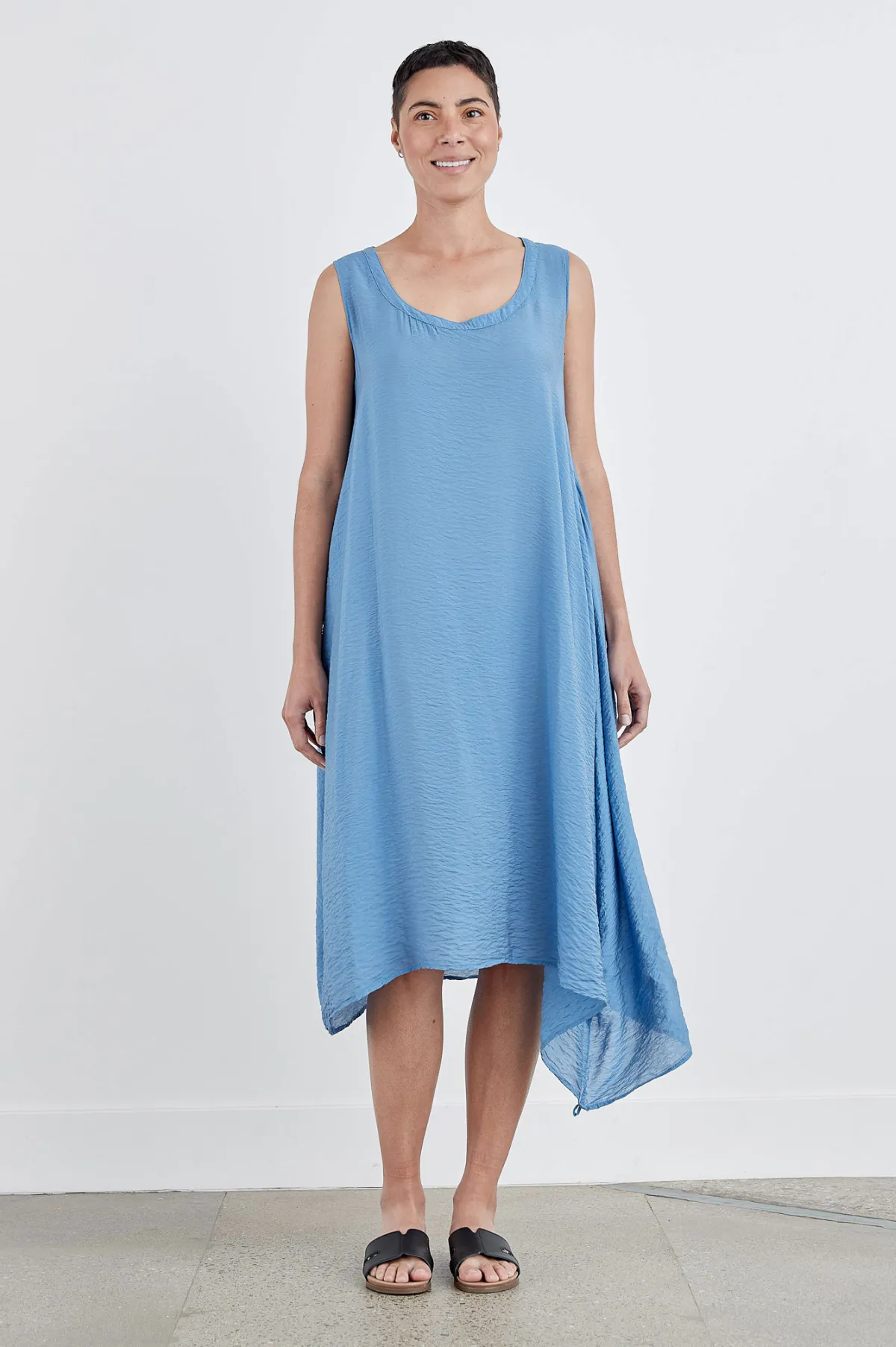 Cut Loose Rayon Parachute Button Bubble Dress-Amalfi