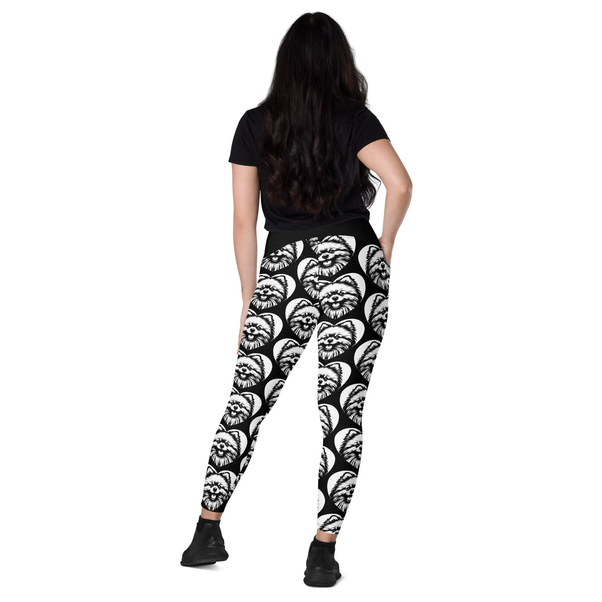 DOG BREED LEGGINGS with pockets - POMERANIAN / MITTELSPITZ - HERTTAHOUND