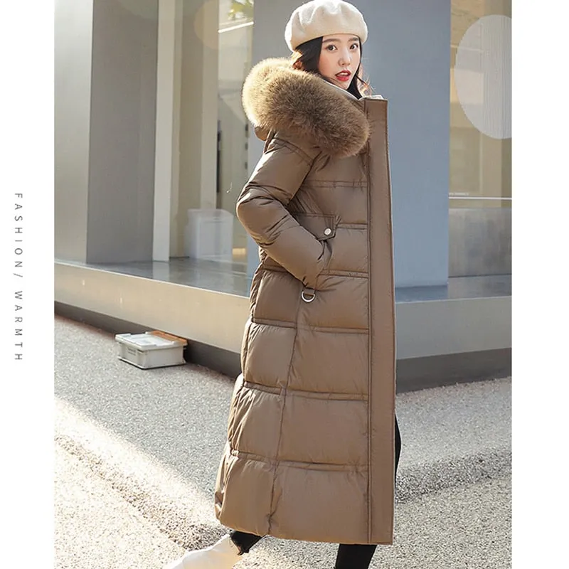 Down Fur Puffer Coat