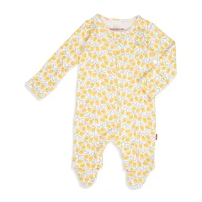 easy peasy lemon squeezy organic cotton magnetic parent favorite footie - re-loved