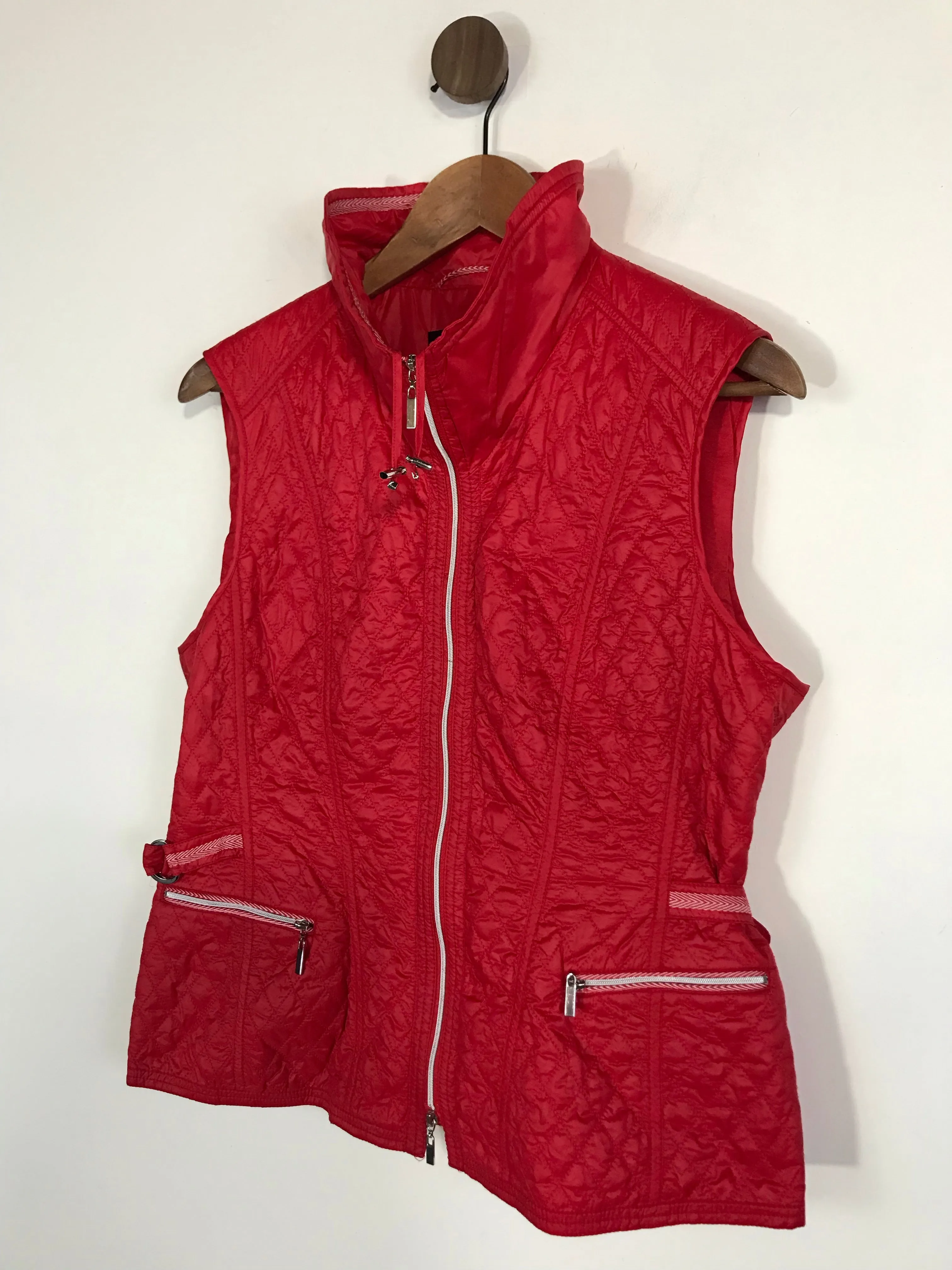 Gerry Weber Women's Quilted Gilet Jacket | UK12 | Red