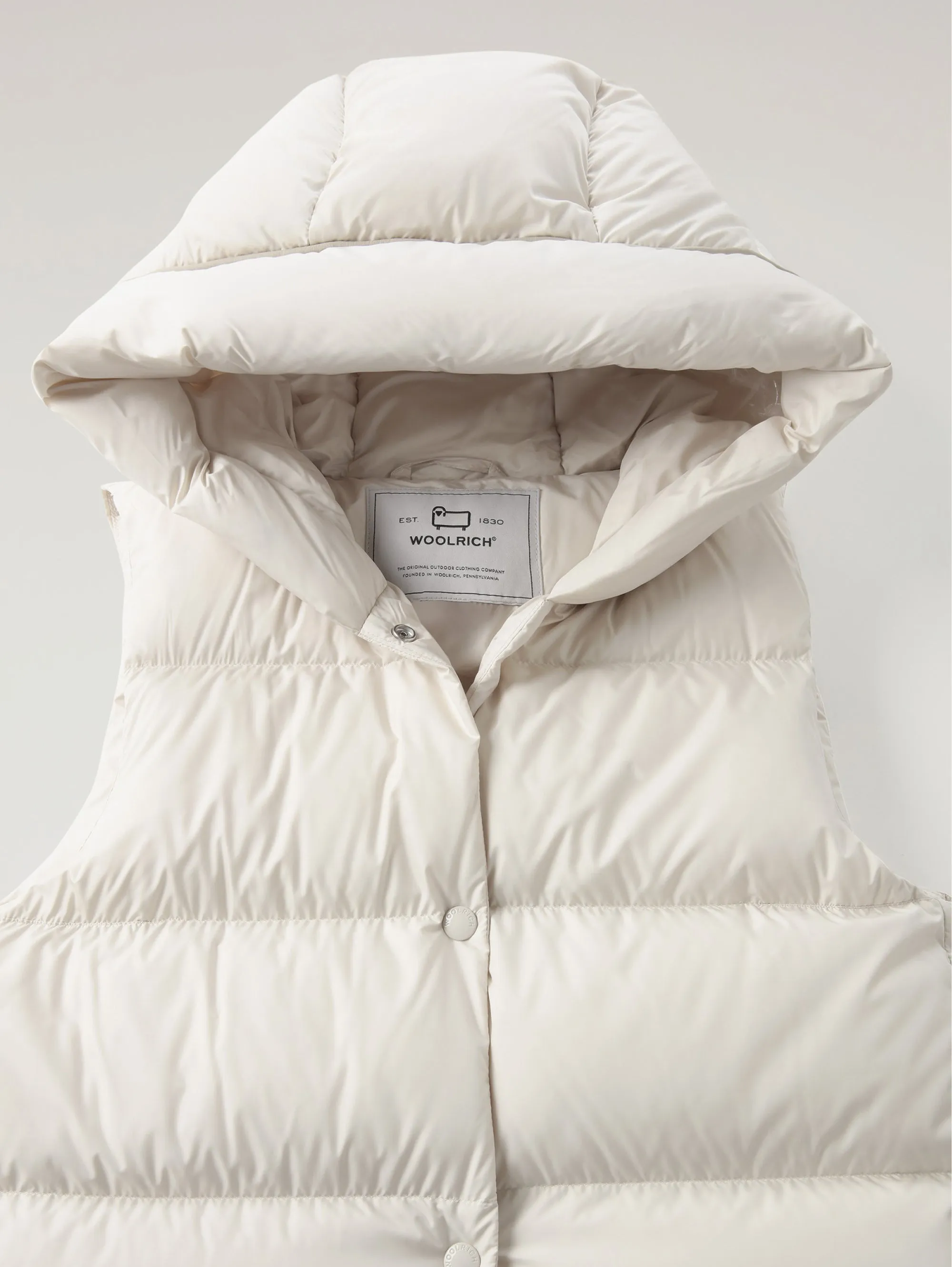 Gilet Lungo Trapuntato Crema