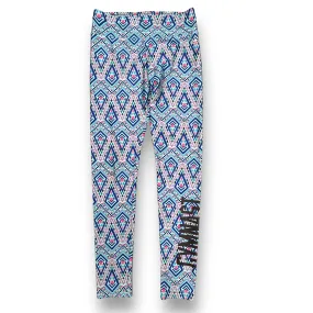 Girls Justice Size 14 Blue Print Polyester Blend Athleticwear Leggings