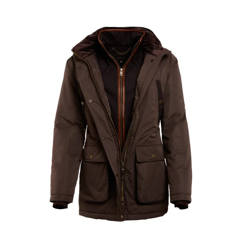 Holland Cooper Stamford 2 in 1 Ladies Waterproof Country Coat - Chocolate