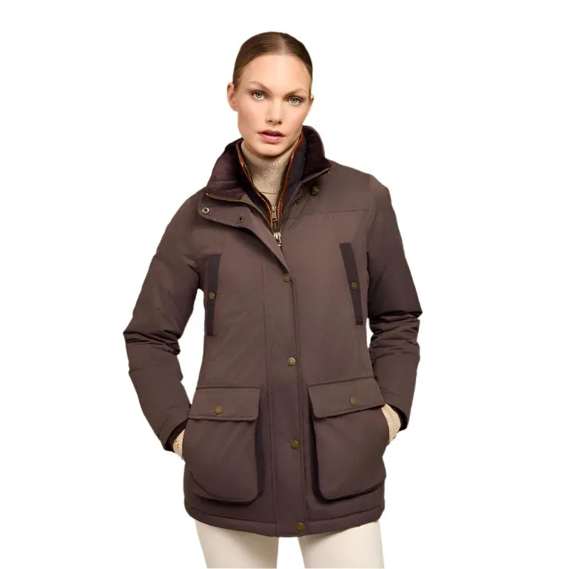 Holland Cooper Stamford 2 in 1 Ladies Waterproof Country Coat - Chocolate