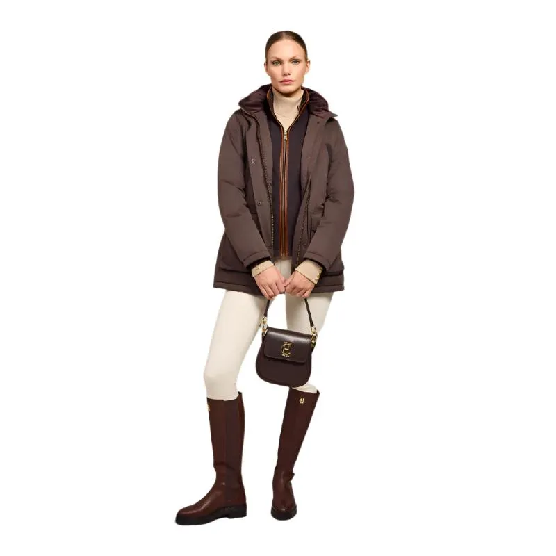 Holland Cooper Stamford 2 in 1 Ladies Waterproof Country Coat - Chocolate