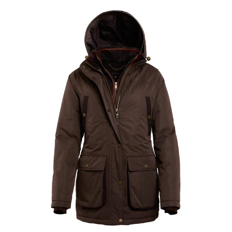 Holland Cooper Stamford 2 in 1 Ladies Waterproof Country Coat - Chocolate