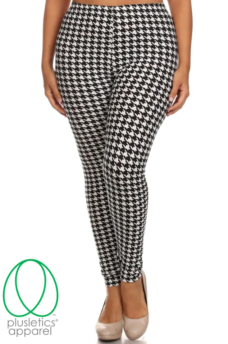 Houndstooth Plus Size Leggings