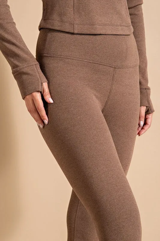 In house RIB BRUSHED HI WAIST FULL YOGA PANTS