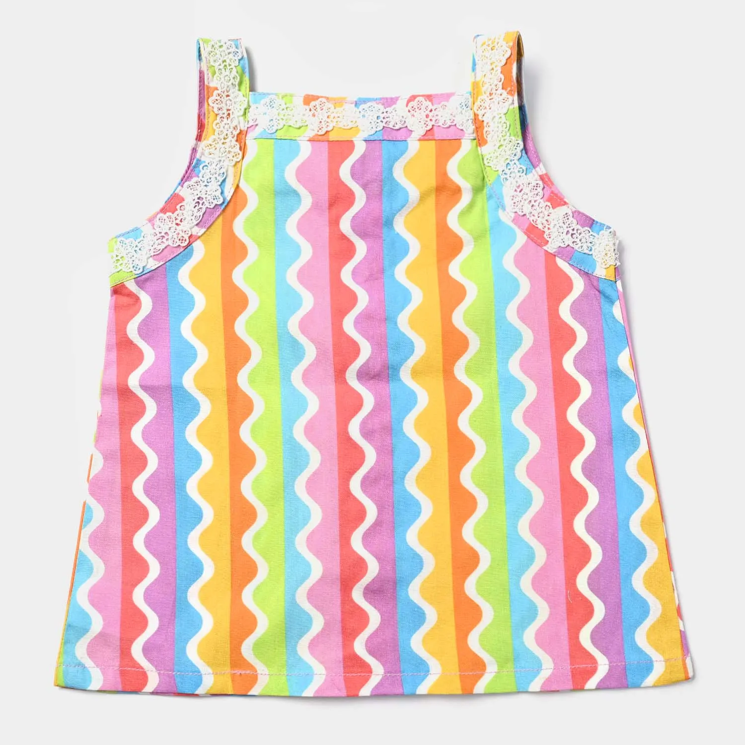 Infant Girls Cotton Poplin Co-ord Zigzag Fusion-Multi