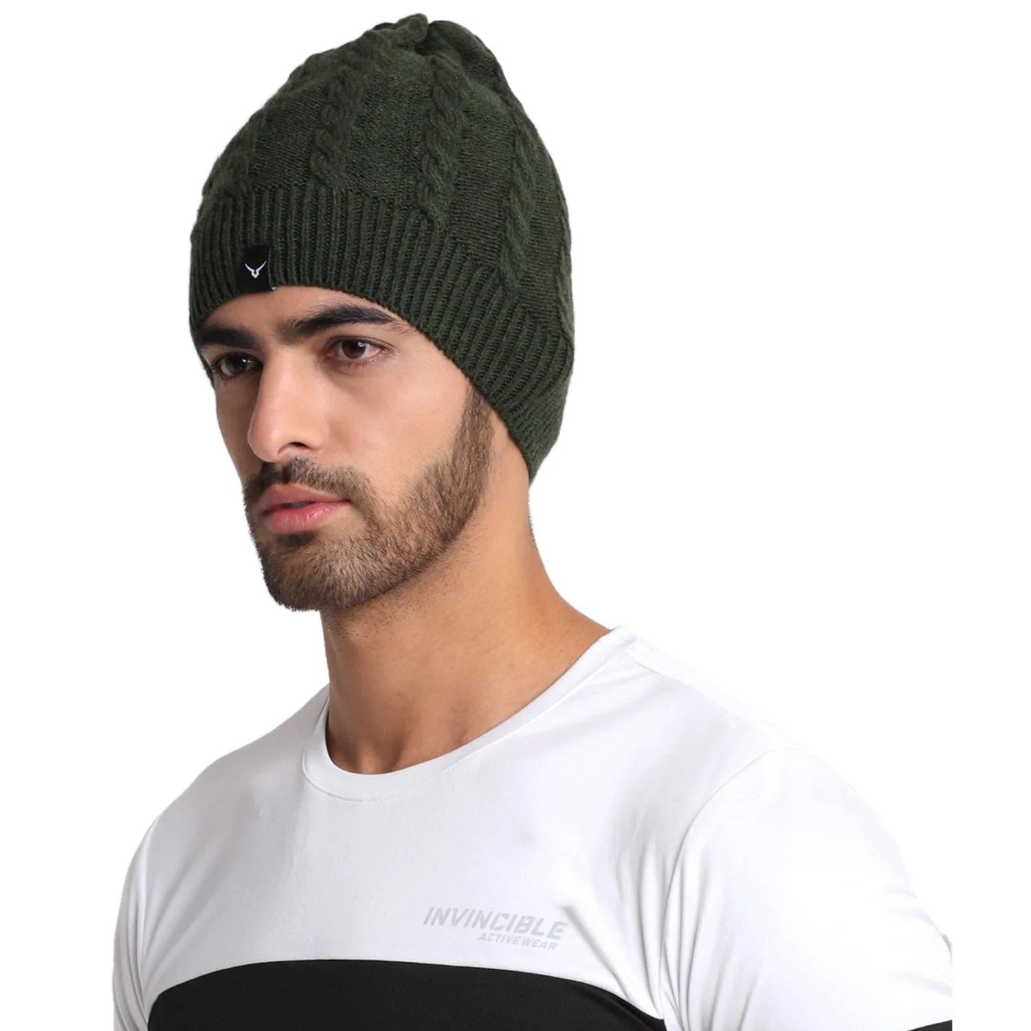 Invincible Unisex Winter Woolen Beanie Cap for Men & Women