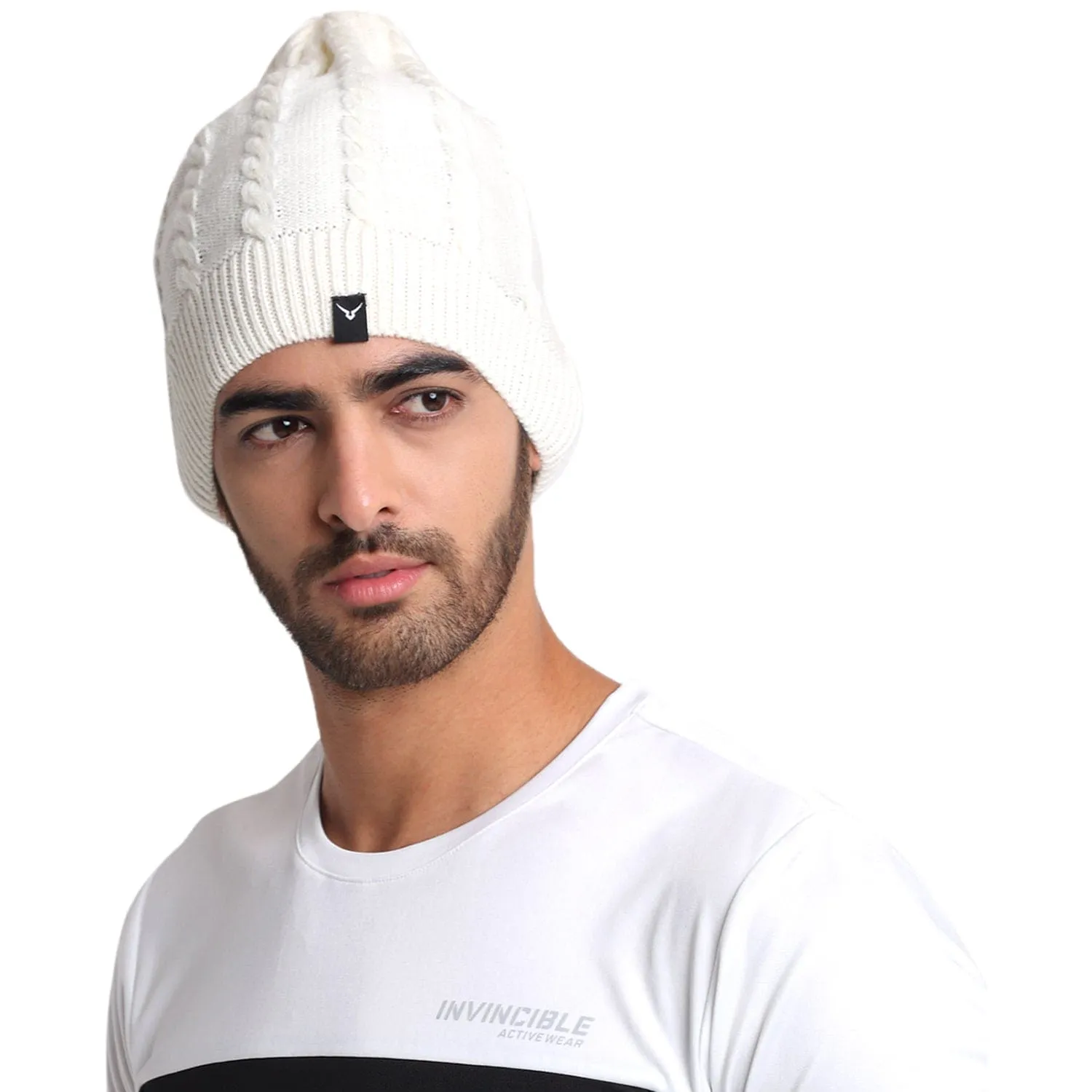 Invincible Unisex Winter Woolen Beanie Cap for Men & Women