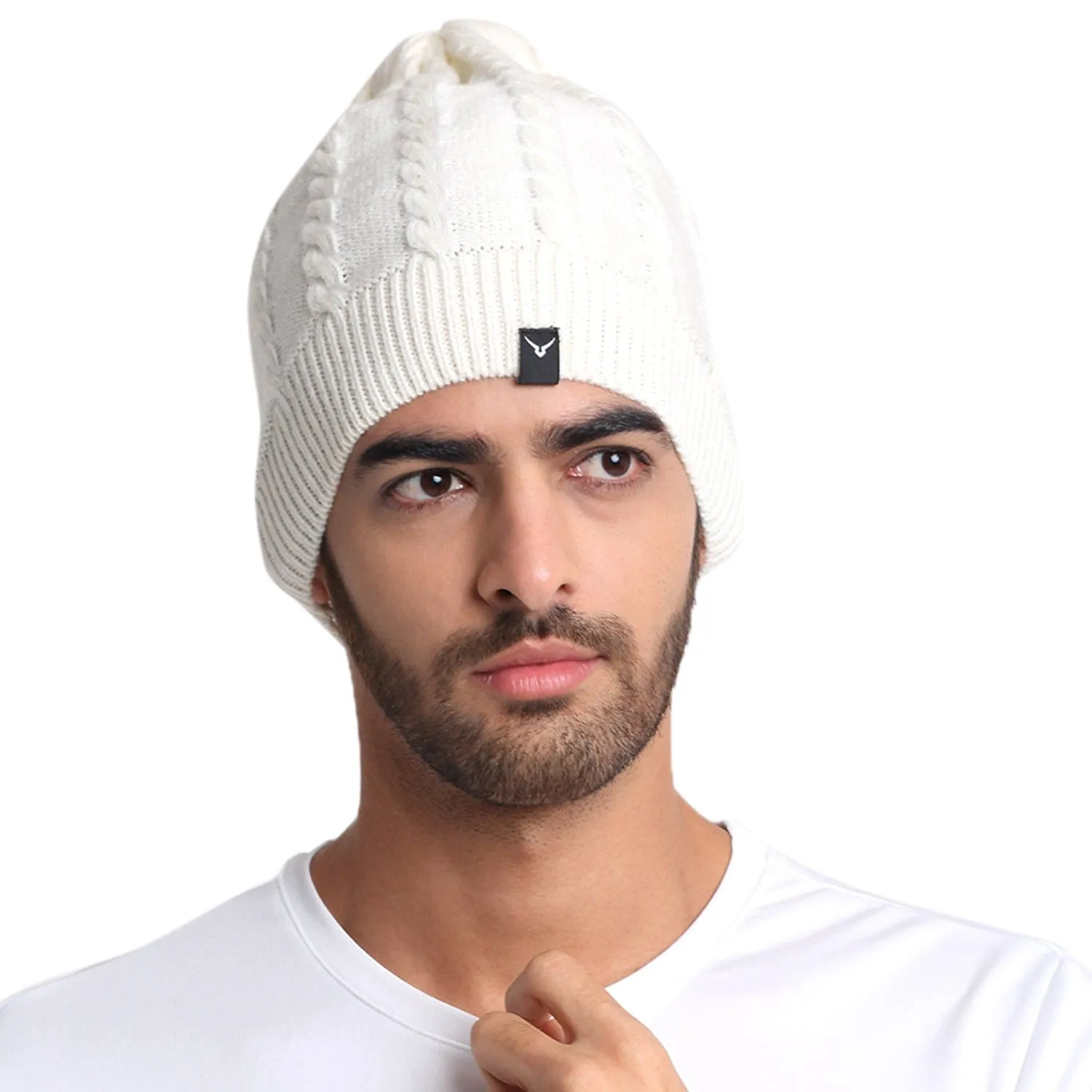 Invincible Unisex Winter Woolen Beanie Cap for Men & Women