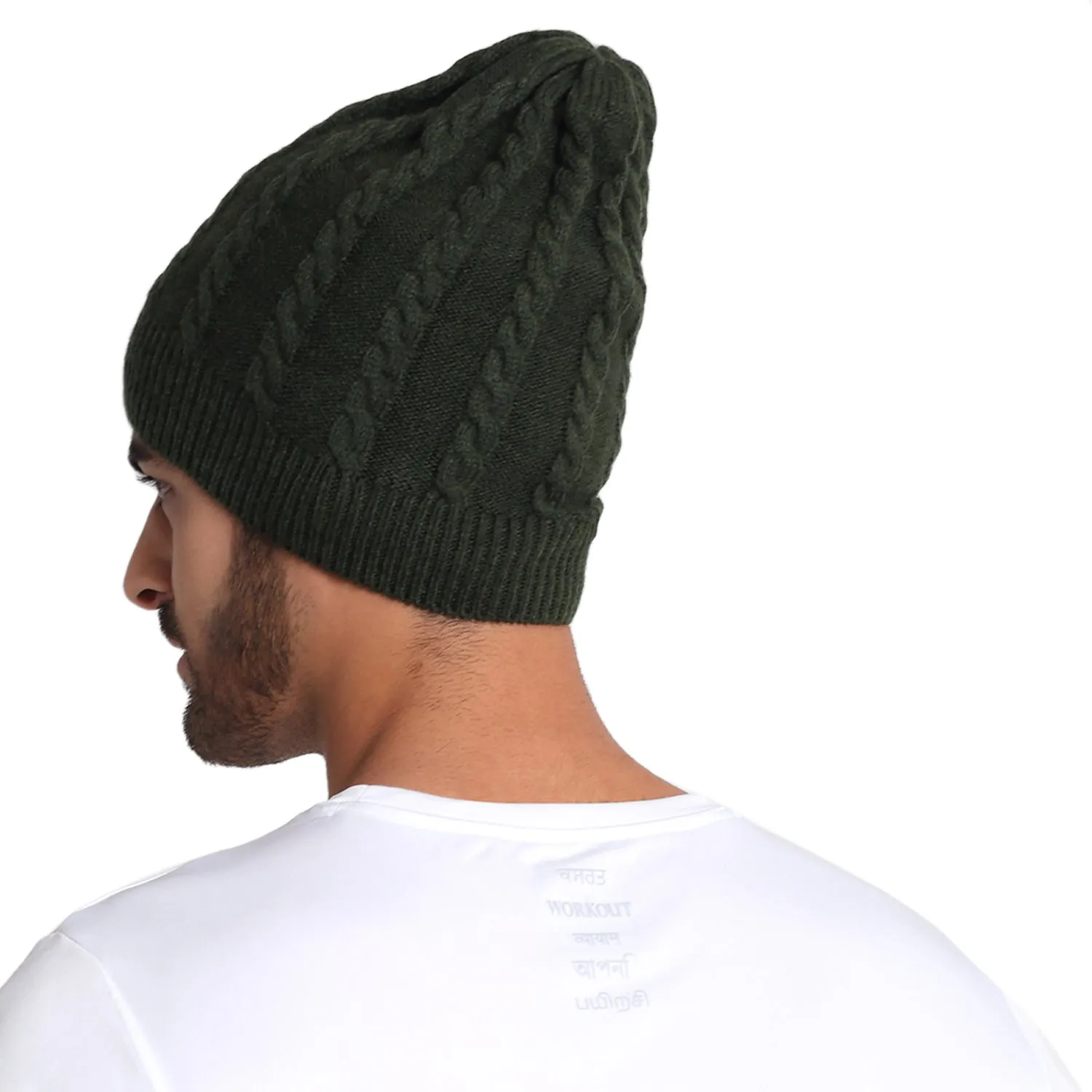 Invincible Unisex Winter Woolen Beanie Cap for Men & Women