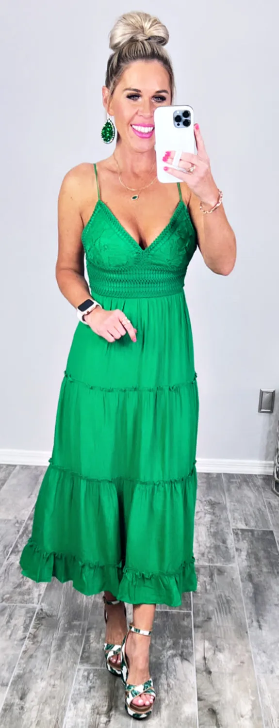 It All Begins With Love Maxi Dress - Green