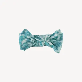 large bow elastic headband | bluebell wildflower | organic cotton gauze