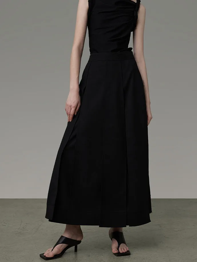 Layered Design A-line Long Skirt