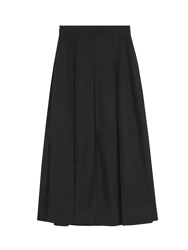 Layered Design A-line Long Skirt