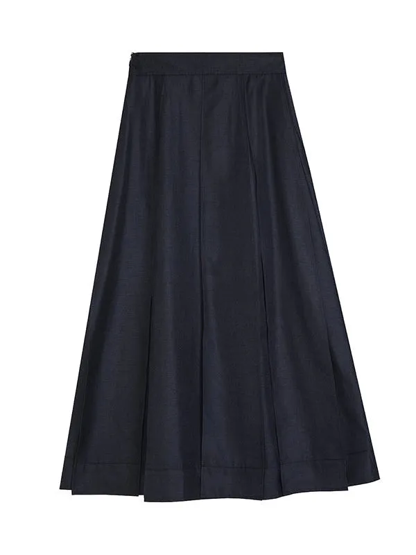 Layered Design A-line Long Skirt