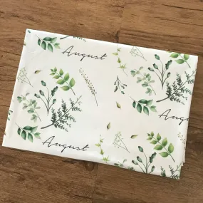 Leafy Green Birth Announcement Set